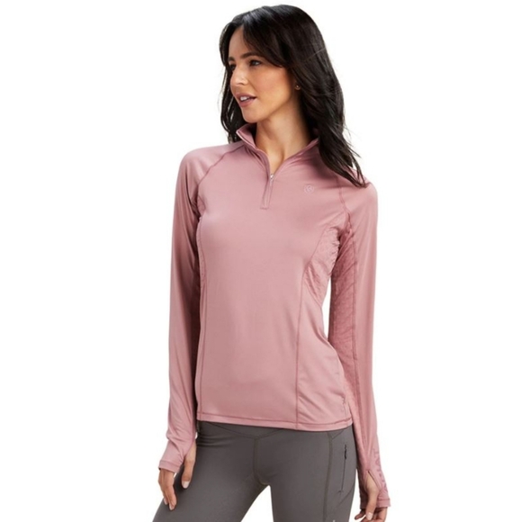 Ariat Womens Lowell 2.0 1/4 Zip – Nostalgia Rose Large - Picture 1 of 6